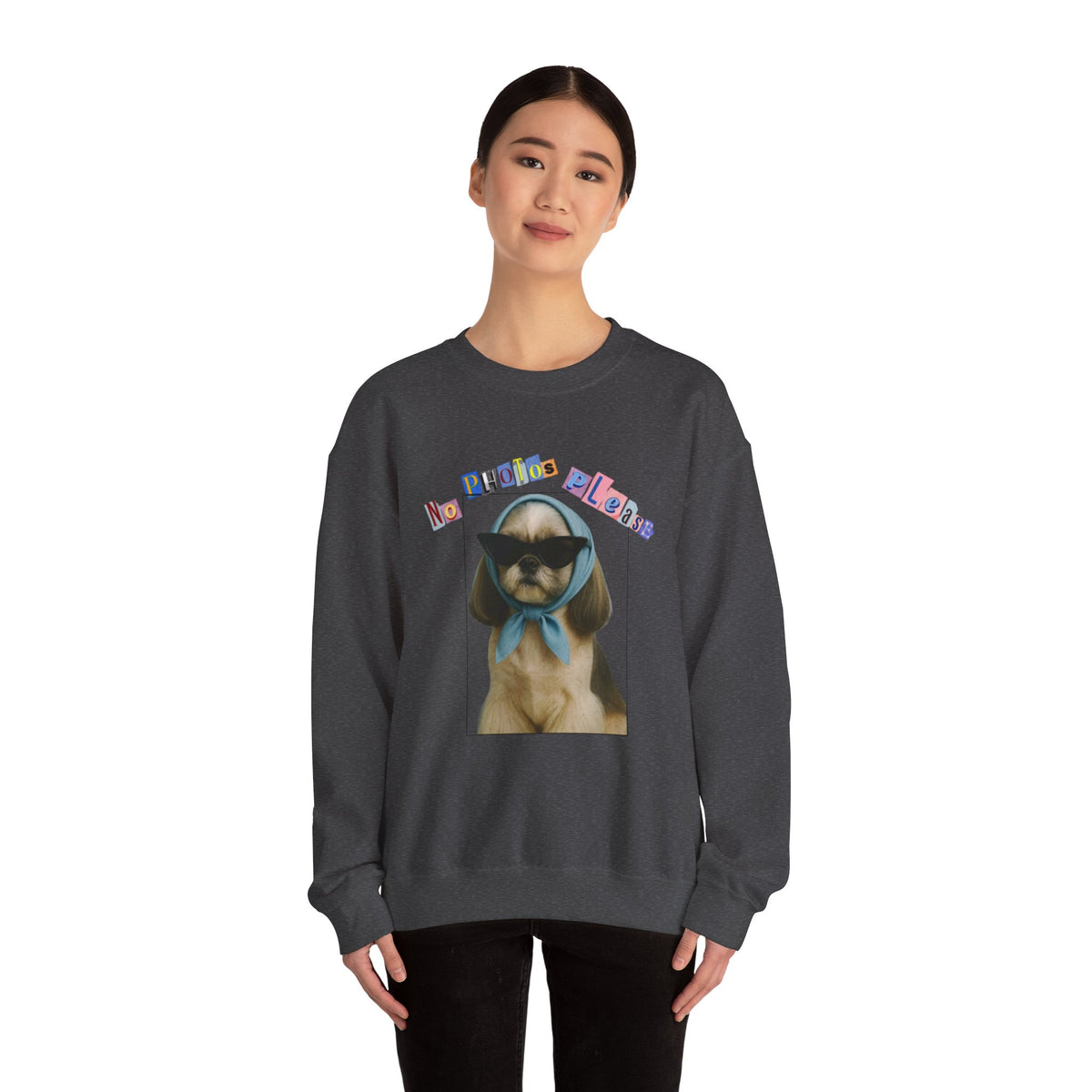 Cool Puppy with Sunglasses sweatshirt | Cute Dog Photo Crewneck