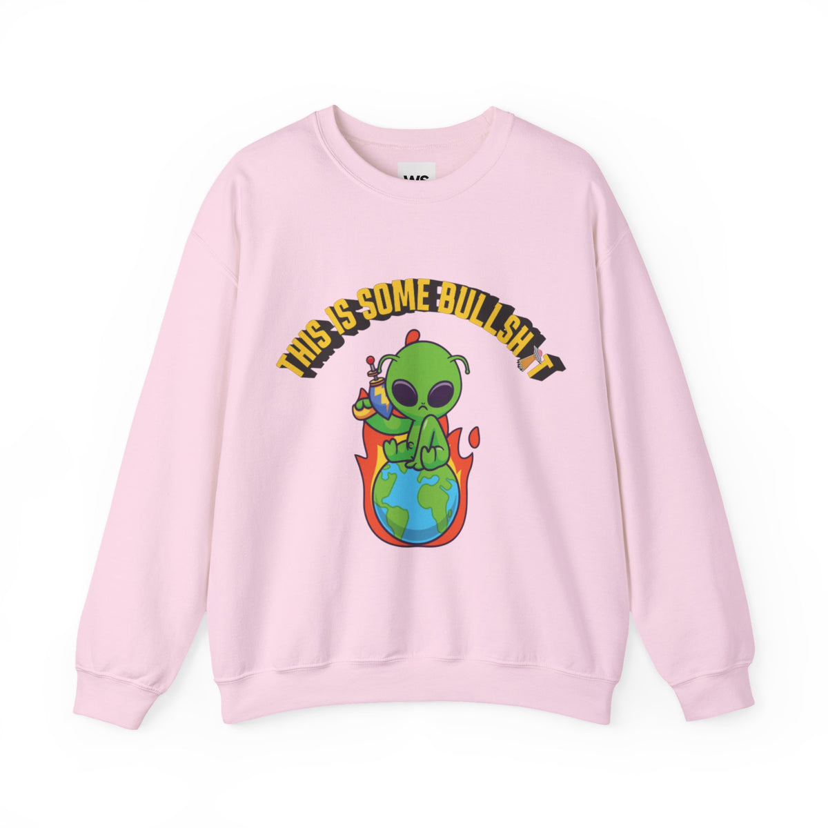 Alien Sitting on Earth Sweatshirt | "This Is Some Bullshit" Graphic
