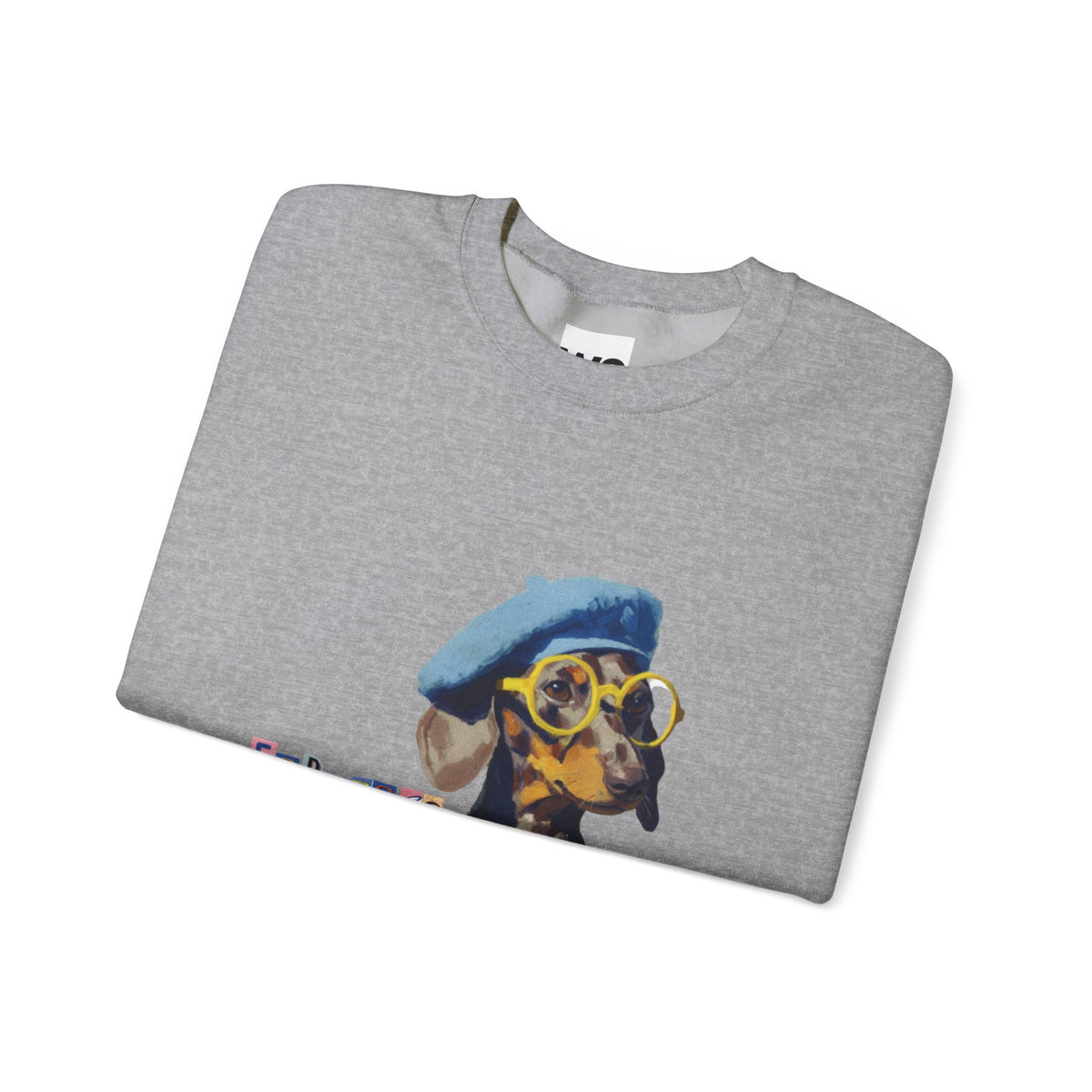 Dachshund in Beret and Sunglasses Sweatshirt | Espresso & Mornings Design