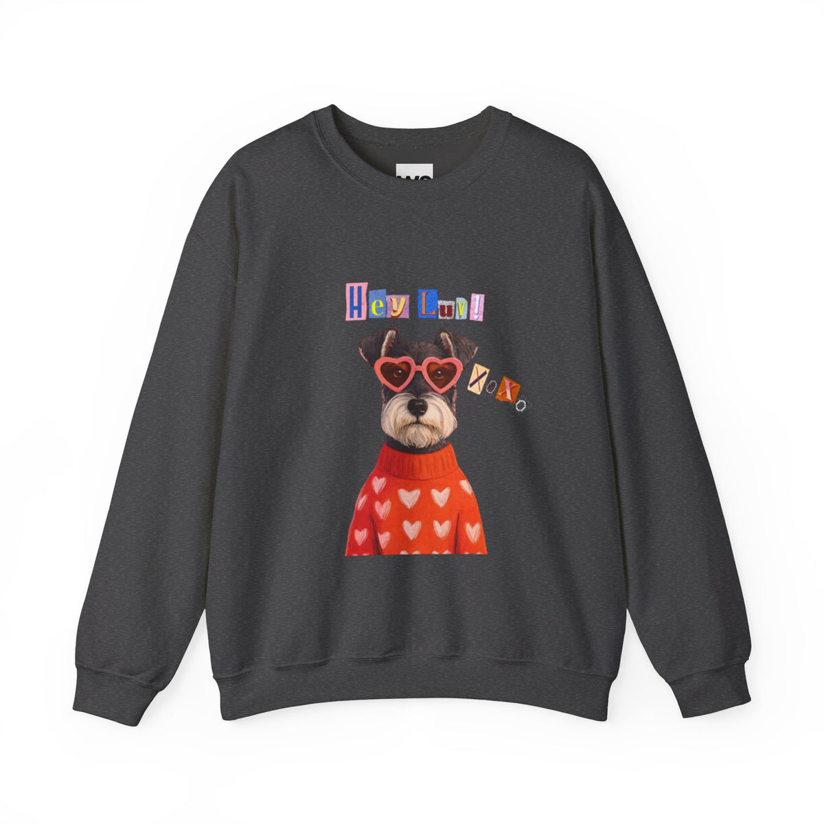 Heart Sweater Dog sweatshirt | Cute Pup with Heart Glasses, Valentine pet design