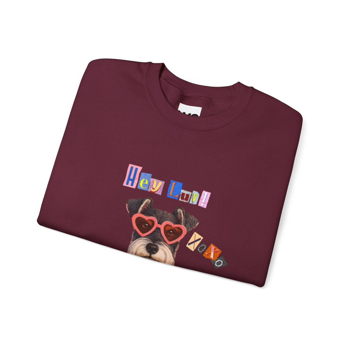 Heart Sweater Dog sweatshirt | Cute Pup with Heart Glasses, Valentine pet design