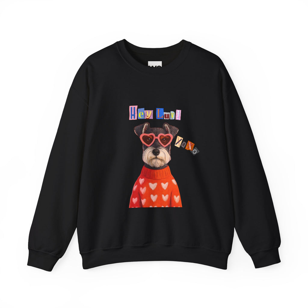 Heart Sweater Dog sweatshirt | Cute Pup with Heart Glasses, Valentine pet design