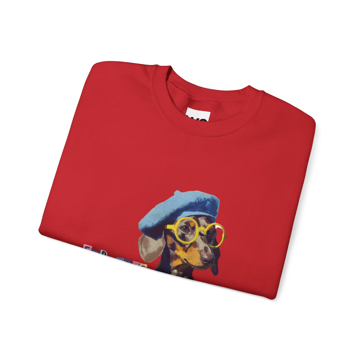 Dachshund in Beret and Sunglasses Sweatshirt | Espresso & Mornings Design