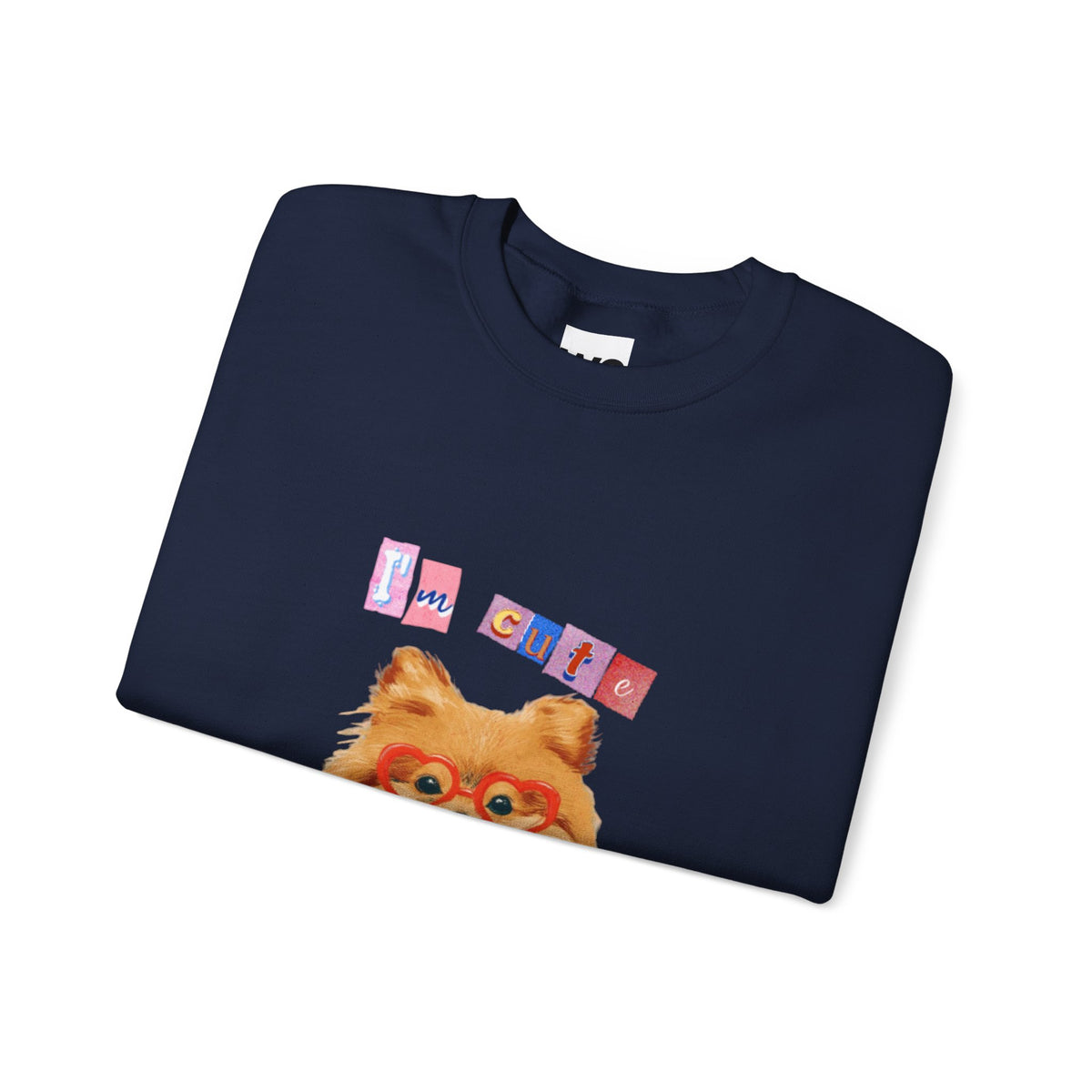 Pomeranian in Heart Sweater crewneck sweatshirt | Cute Dog Portrait