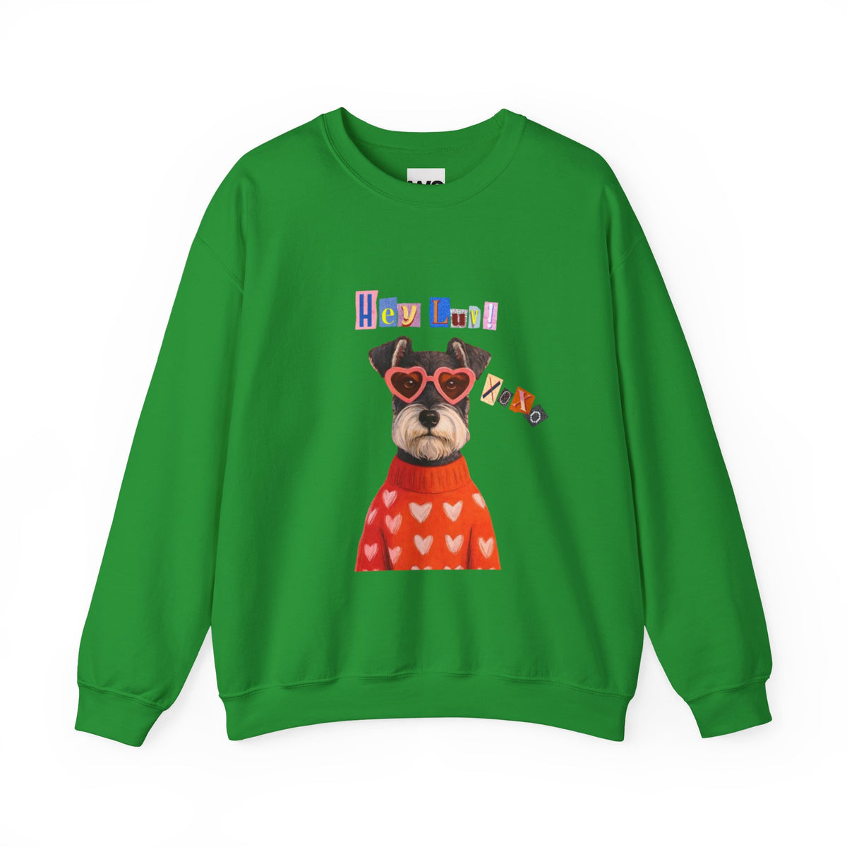 Heart Sweater Dog sweatshirt | Cute Pup with Heart Glasses, Valentine pet design