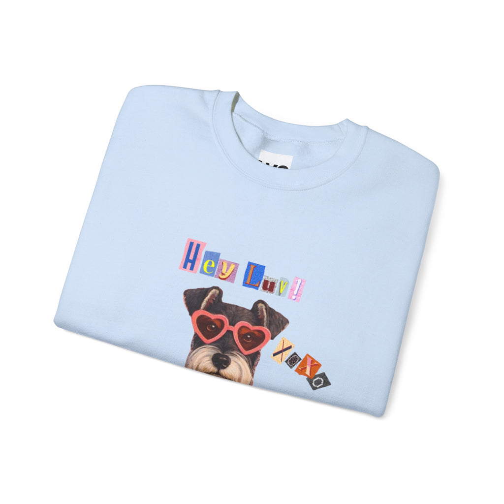 Heart Sweater Dog sweatshirt | Cute Pup with Heart Glasses, Valentine pet design