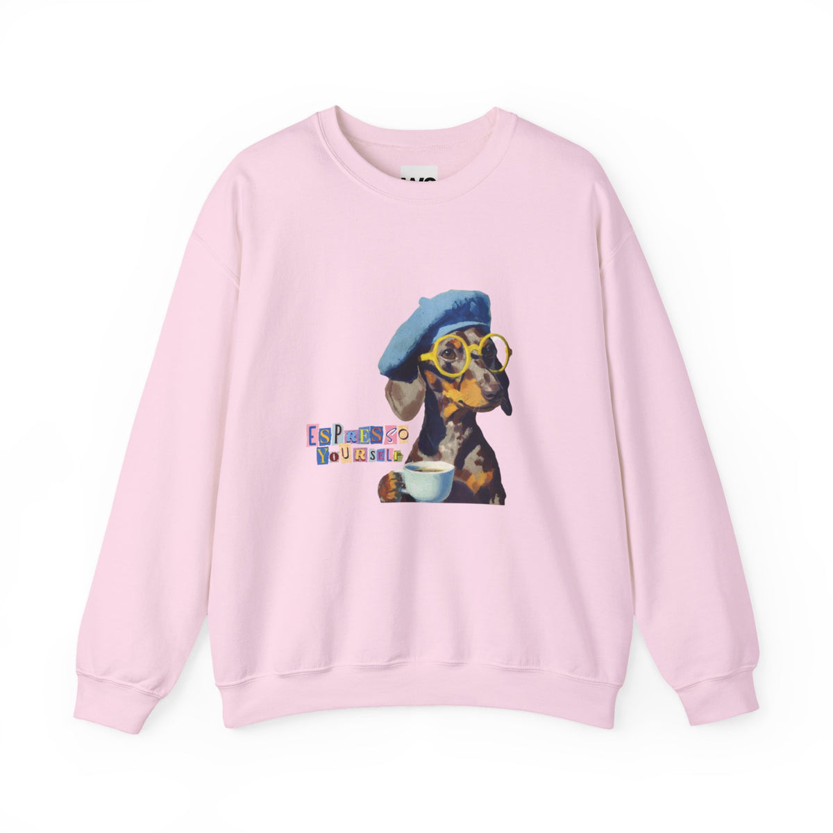 Dachshund in Beret and Sunglasses Sweatshirt | Espresso & Mornings Design