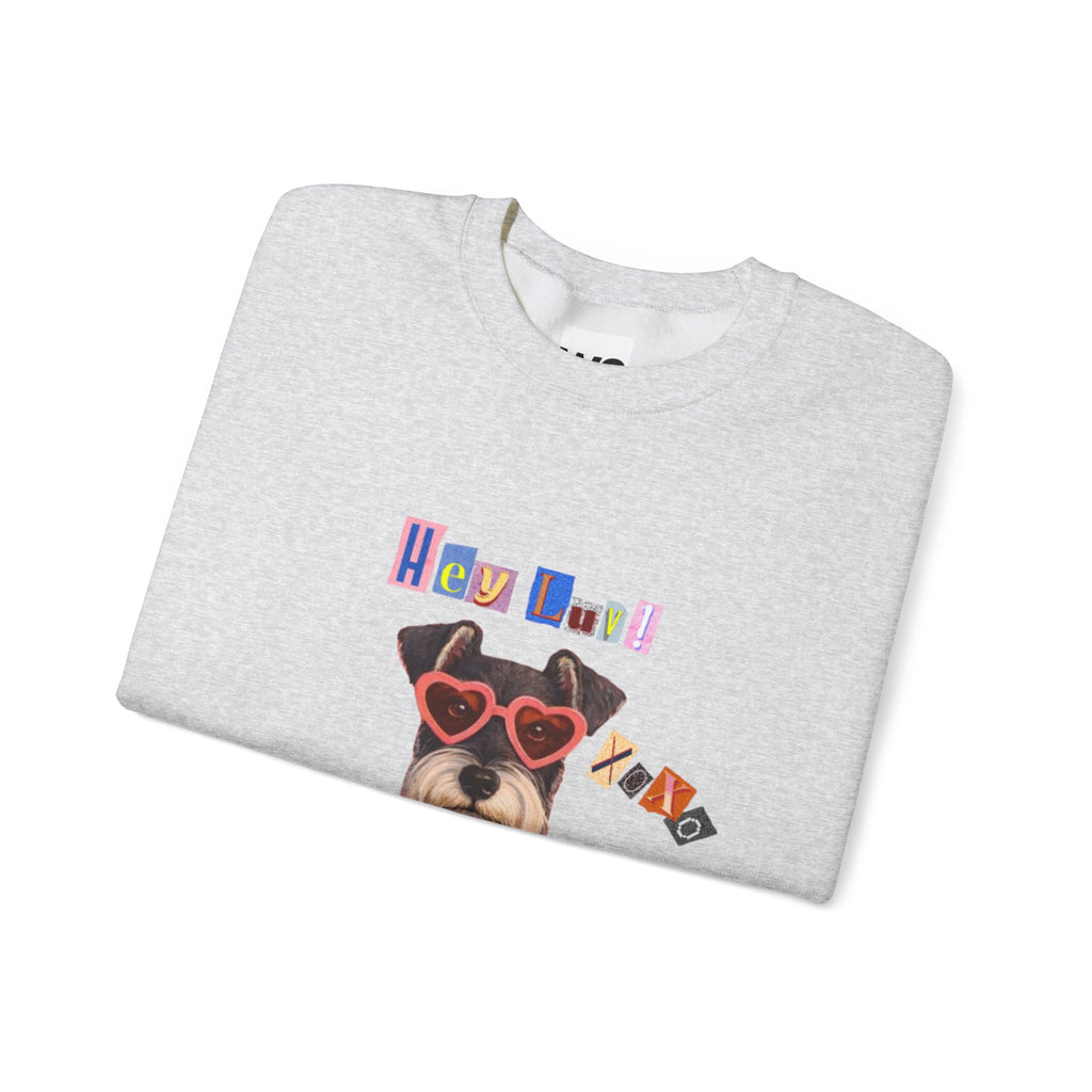 Heart Sweater Dog sweatshirt | Cute Pup with Heart Glasses, Valentine pet design