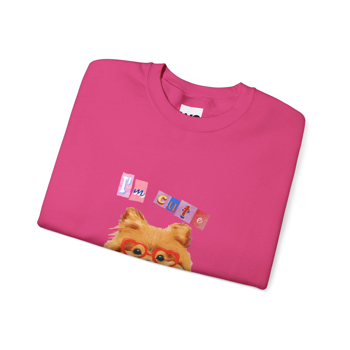 Pomeranian in Heart Sweater crewneck sweatshirt | Cute Dog Portrait