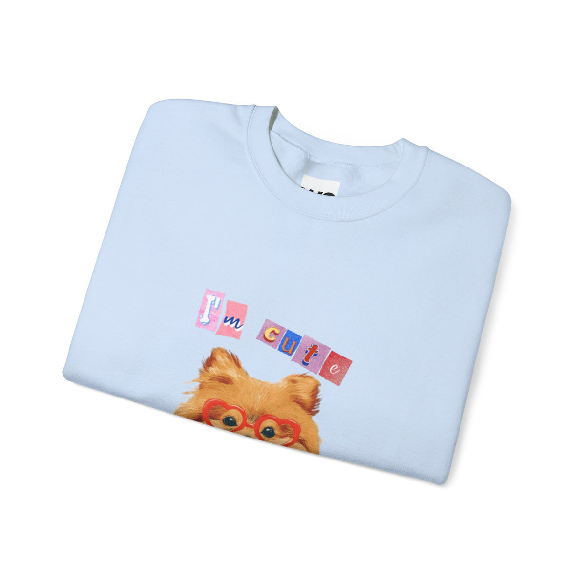 Pomeranian in Heart Sweater crewneck sweatshirt | Cute Dog Portrait