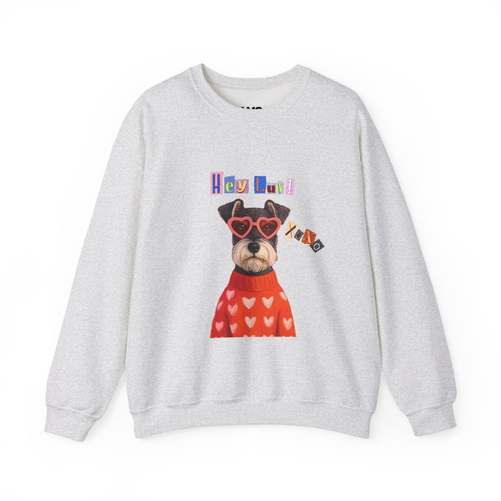 Heart Sweater Dog sweatshirt | Cute Pup with Heart Glasses, Valentine pet design