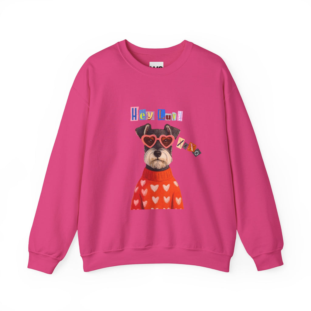 Heart Sweater Dog sweatshirt | Cute Pup with Heart Glasses, Valentine pet design