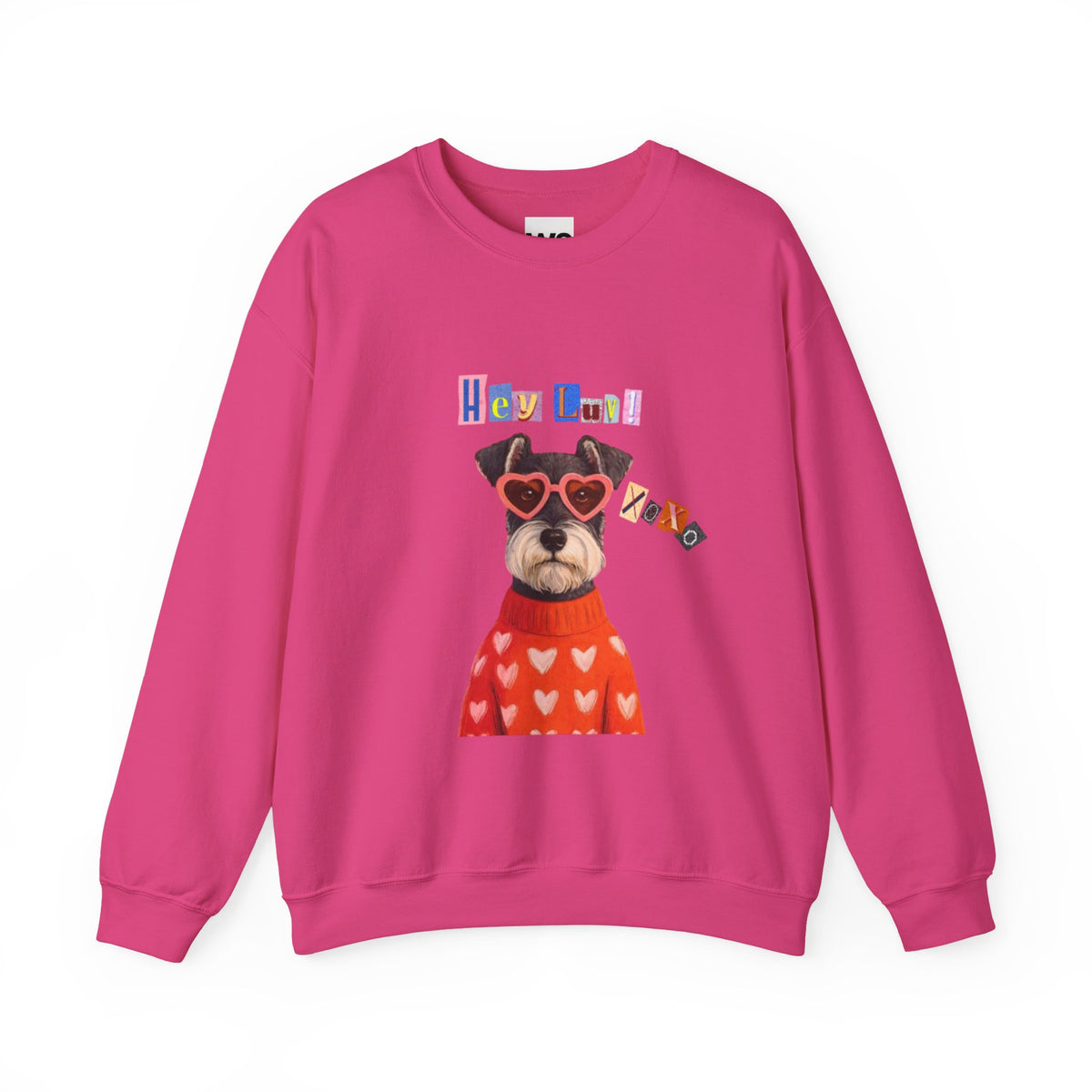 Heart Sweater Dog sweatshirt | Cute Pup with Heart Glasses, Valentine pet design