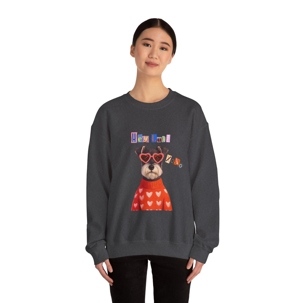 Heart Sweater Dog sweatshirt | Cute Pup with Heart Glasses, Valentine pet design
