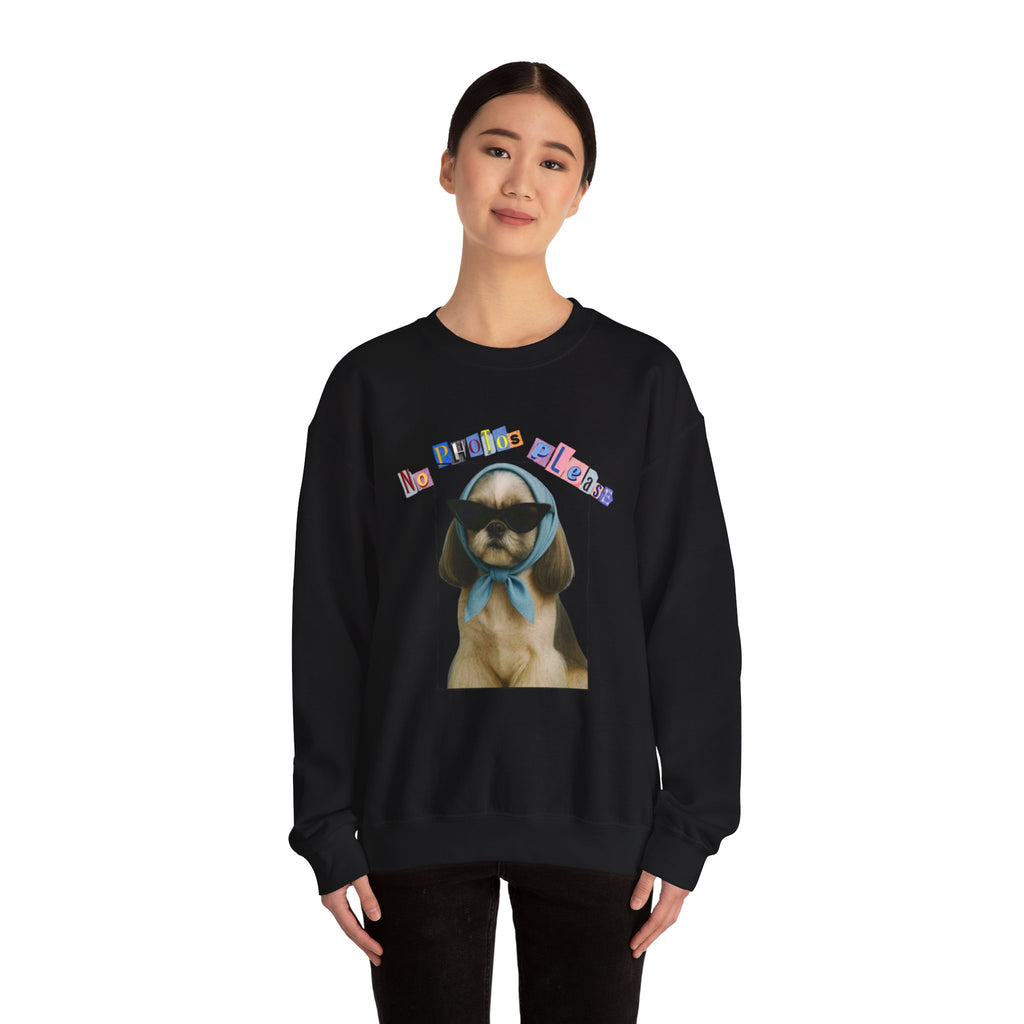 Cool Puppy with Sunglasses sweatshirt | Cute Dog Photo Crewneck