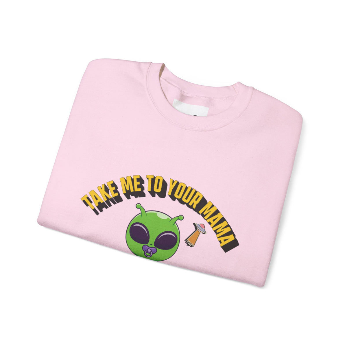 Alien Holding Mama Mug, Crewneck Sweatshirt | Cute Green Alien Graphic