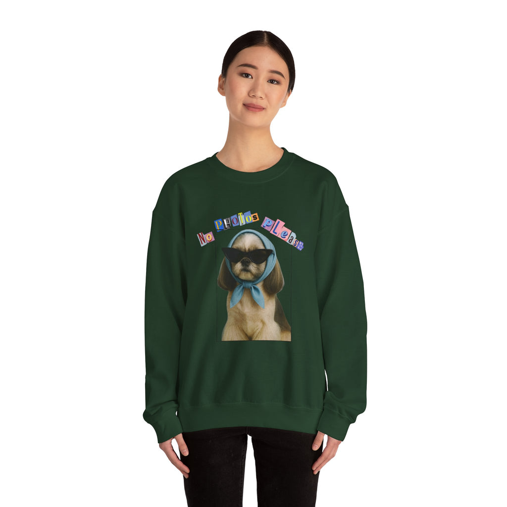 Cool Puppy with Sunglasses sweatshirt | Cute Dog Photo Crewneck