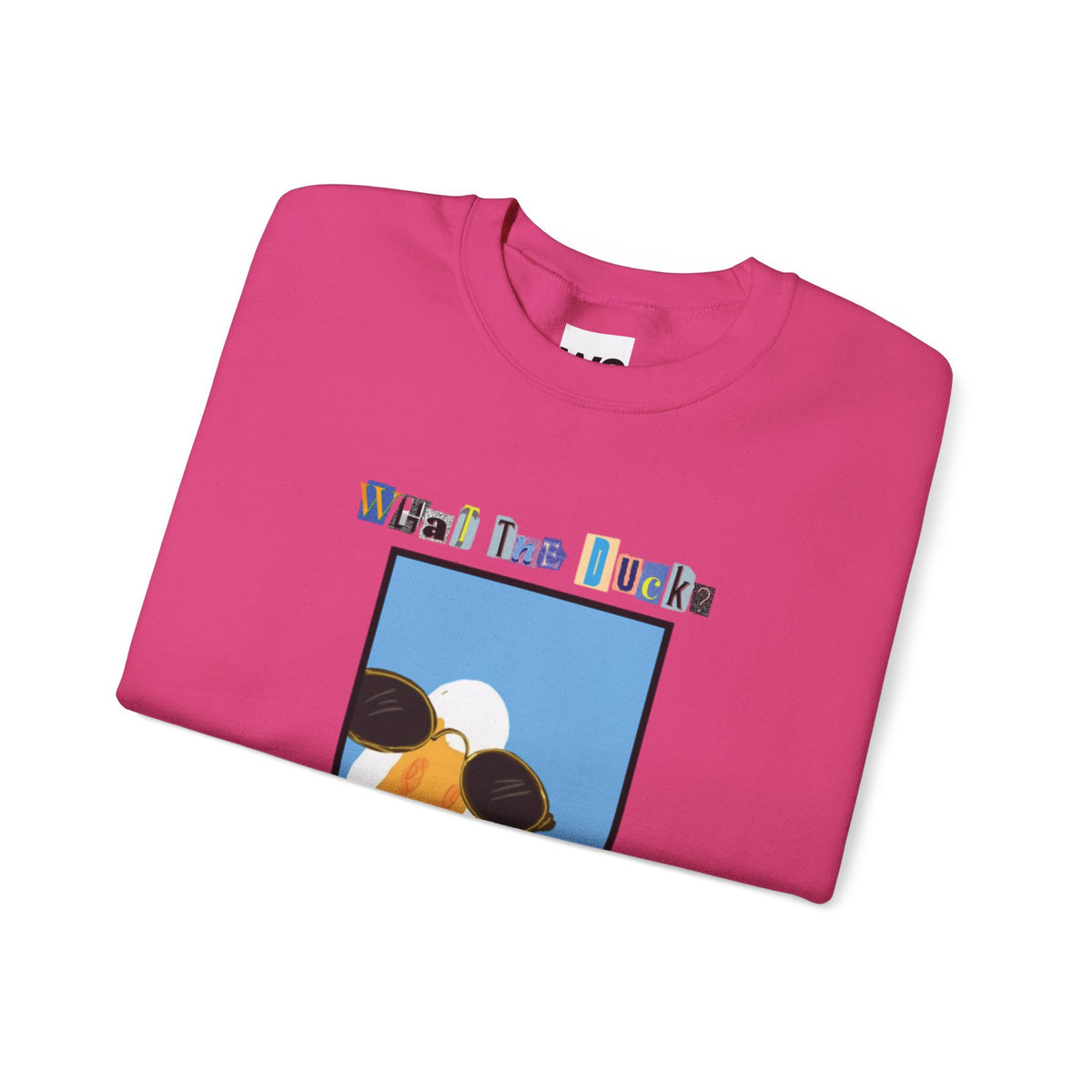 Cool Sunglasses Duck Crewneck Sweatshirt | Fun Cartoon Bird Design