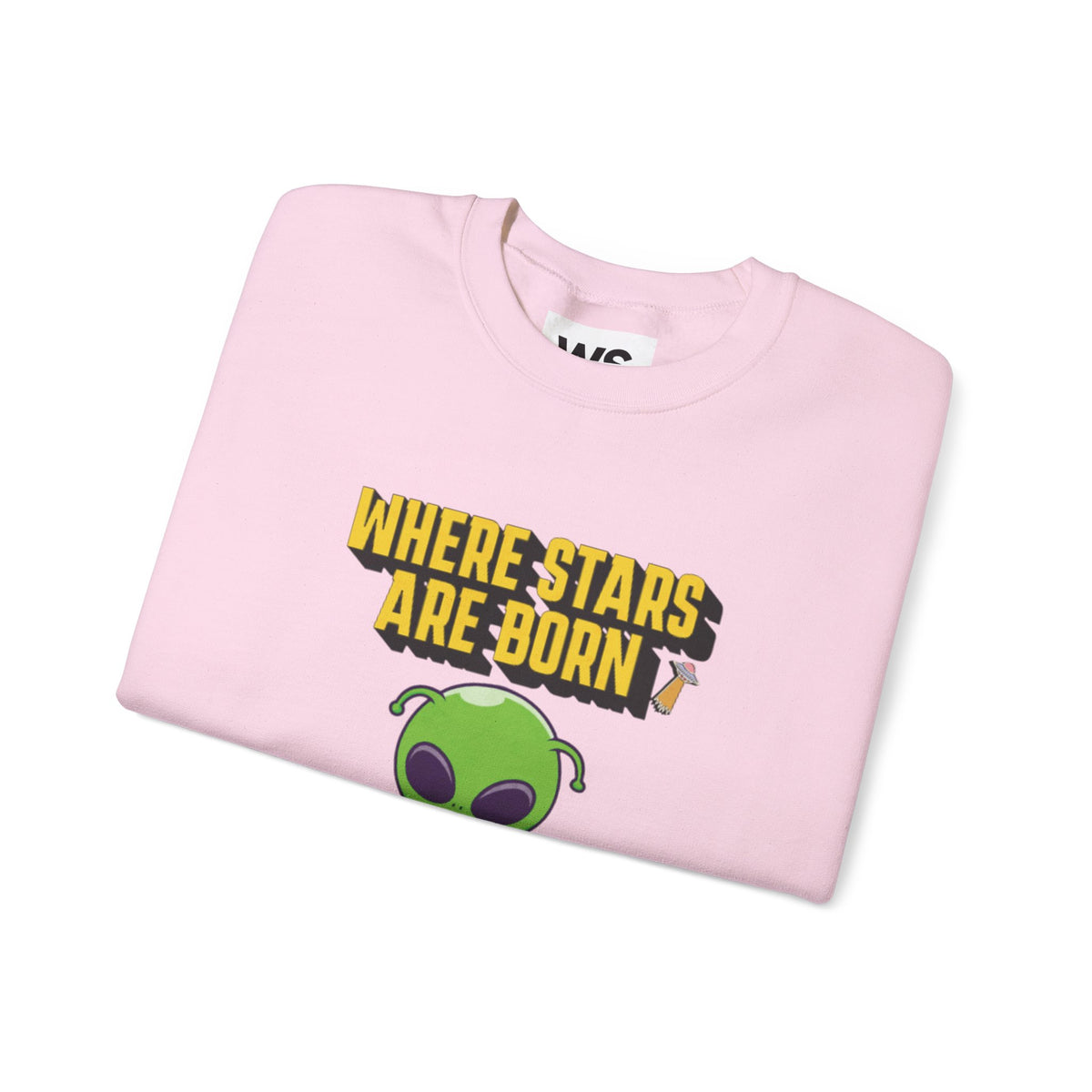 Where Stars Are Born alien illustration Sweatshirt | cute green alien