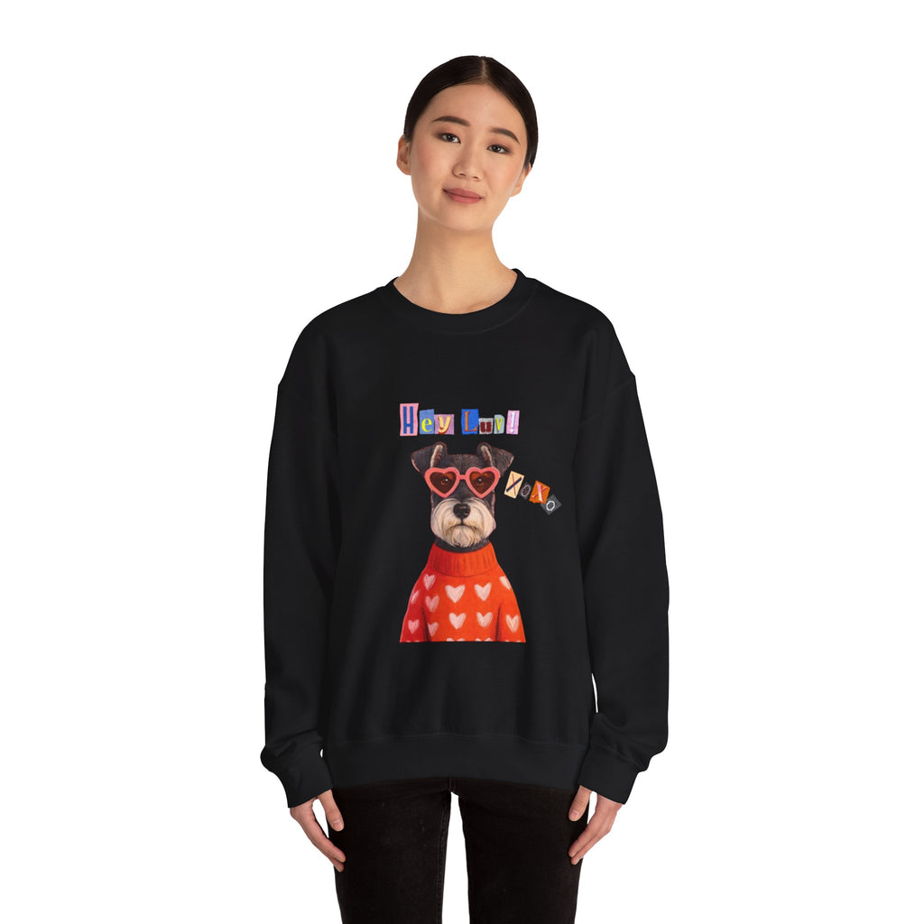 Heart Sweater Dog sweatshirt | Cute Pup with Heart Glasses, Valentine pet design