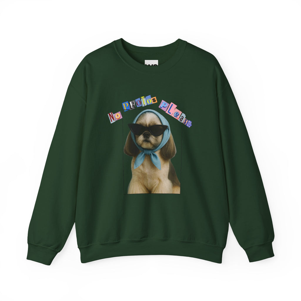 Cool Puppy with Sunglasses sweatshirt | Cute Dog Photo Crewneck