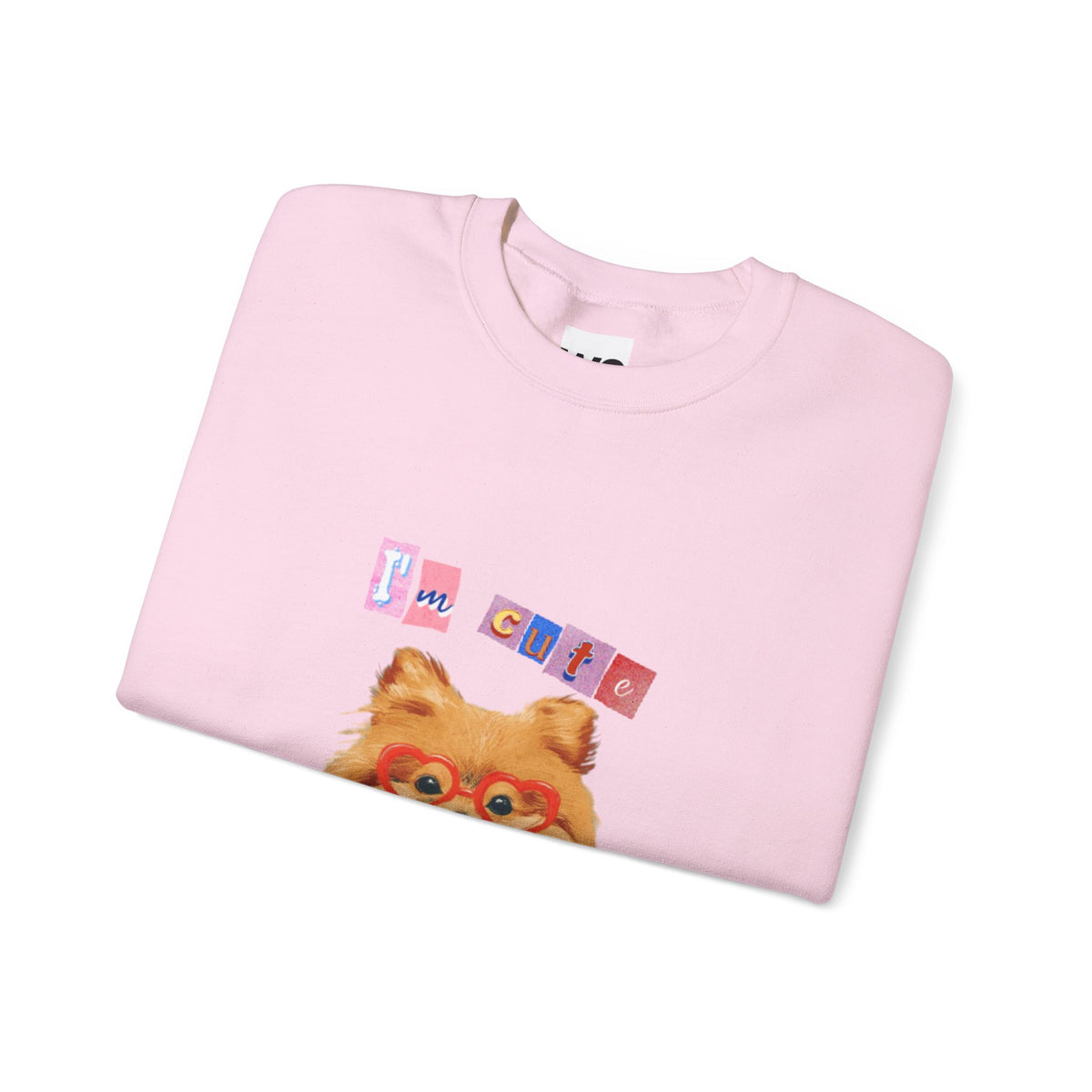 Pomeranian in Heart Sweater crewneck sweatshirt | Cute Dog Portrait