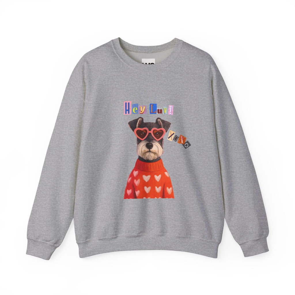 Heart Sweater Dog sweatshirt | Cute Pup with Heart Glasses, Valentine pet design
