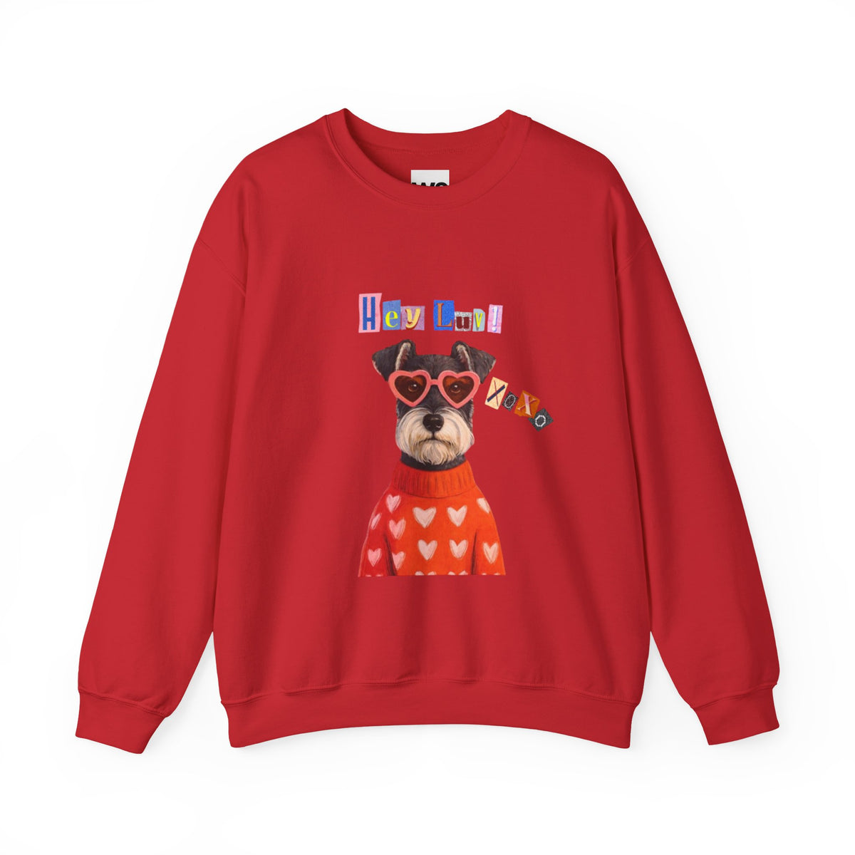 Heart Sweater Dog sweatshirt | Cute Pup with Heart Glasses, Valentine pet design