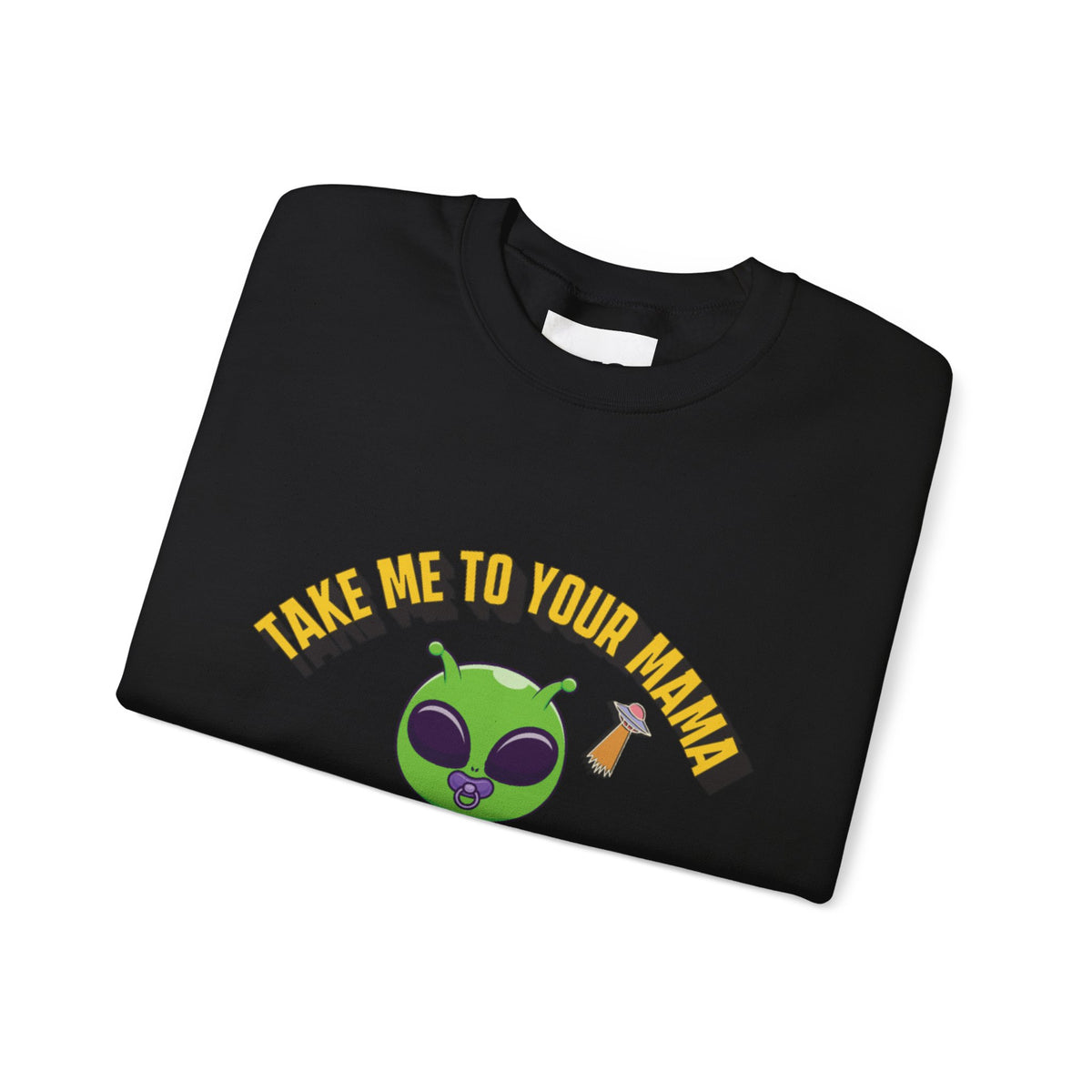 Alien Holding Mama Mug, Crewneck Sweatshirt | Cute Green Alien Graphic