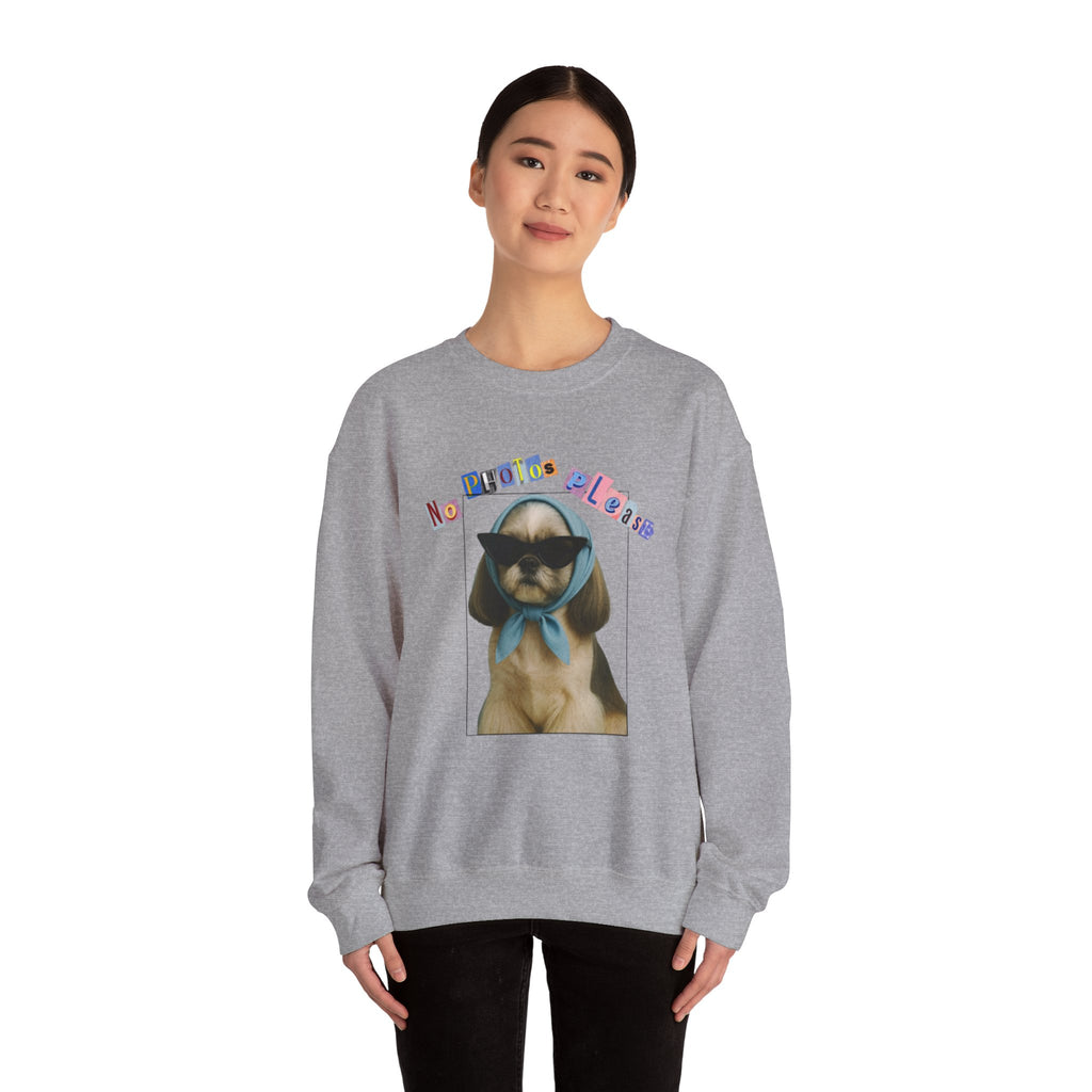 Cool Puppy with Sunglasses sweatshirt | Cute Dog Photo Crewneck