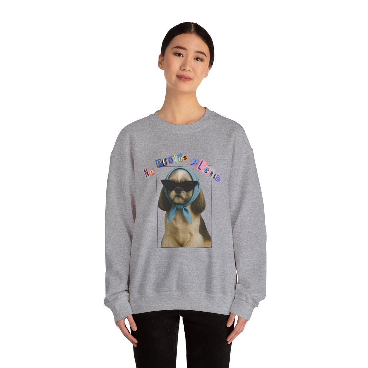 Cool Puppy with Sunglasses sweatshirt | Cute Dog Photo Crewneck