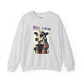 Cow Playing Accordion Crewneck, Retro Animal Music Sweatshirt