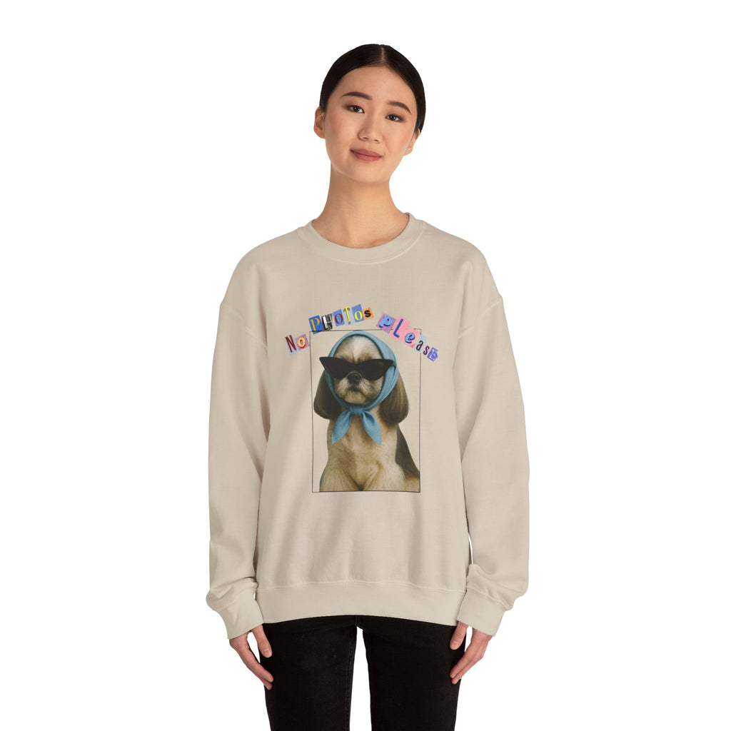 Cool Puppy with Sunglasses sweatshirt | Cute Dog Photo Crewneck