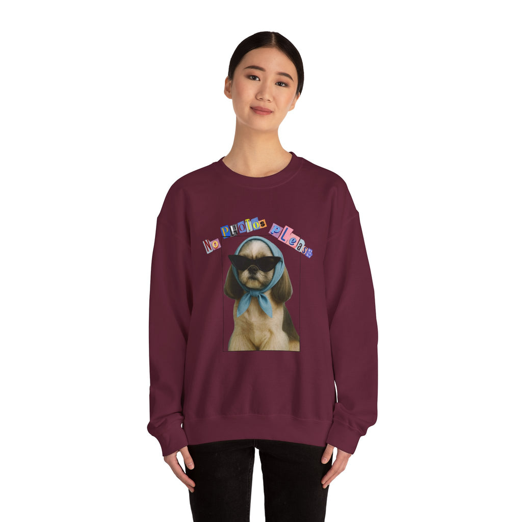 Cool Puppy with Sunglasses sweatshirt | Cute Dog Photo Crewneck