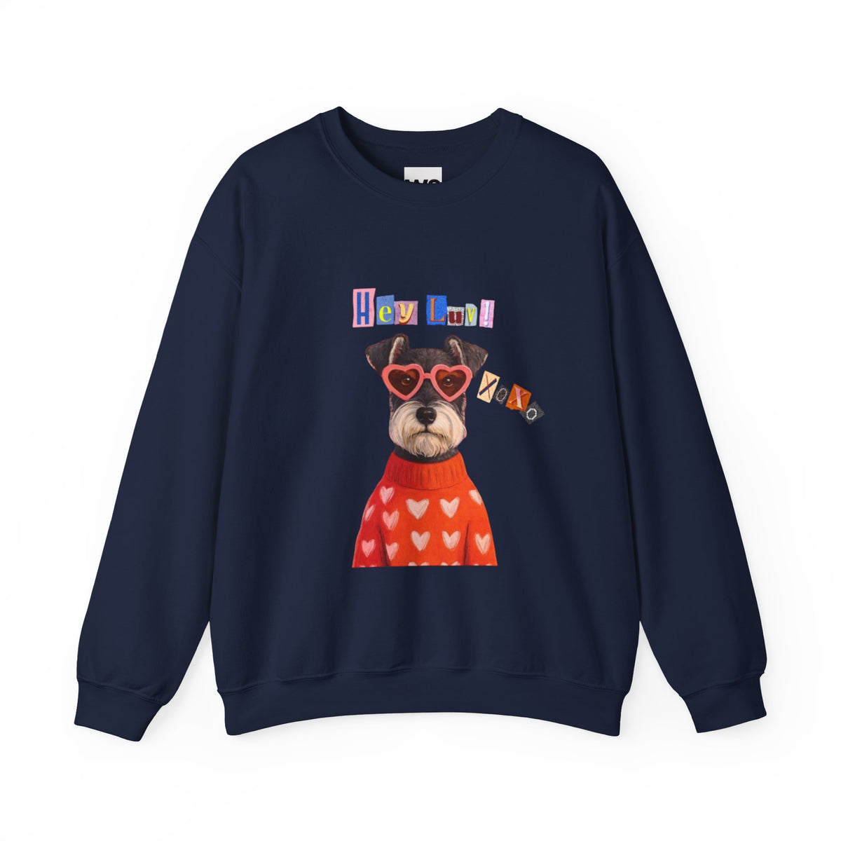 Heart Sweater Dog sweatshirt | Cute Pup with Heart Glasses, Valentine pet design