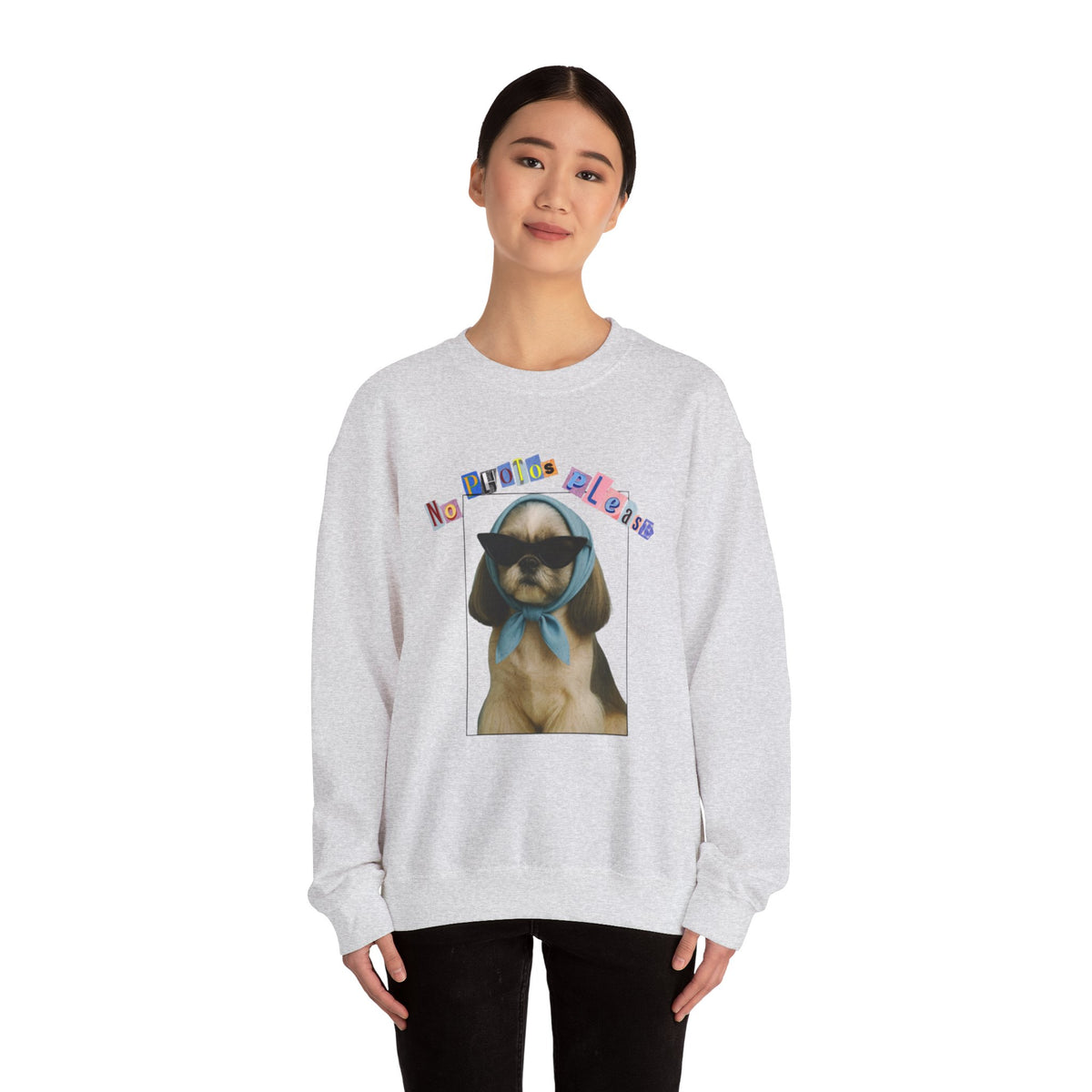 Cool Puppy with Sunglasses sweatshirt | Cute Dog Photo Crewneck