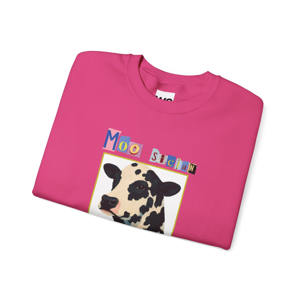 Cow Playing Accordion Crewneck, Retro Animal Music Sweatshirt