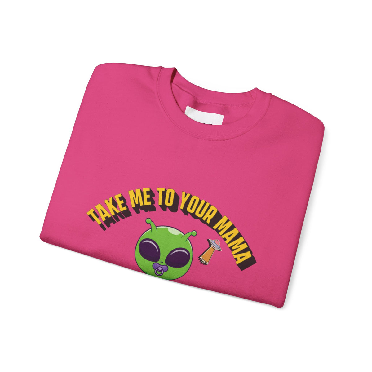 Alien Holding Mama Mug, Crewneck Sweatshirt | Cute Green Alien Graphic