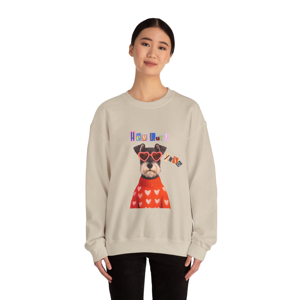Heart Sweater Dog sweatshirt | Cute Pup with Heart Glasses, Valentine pet design