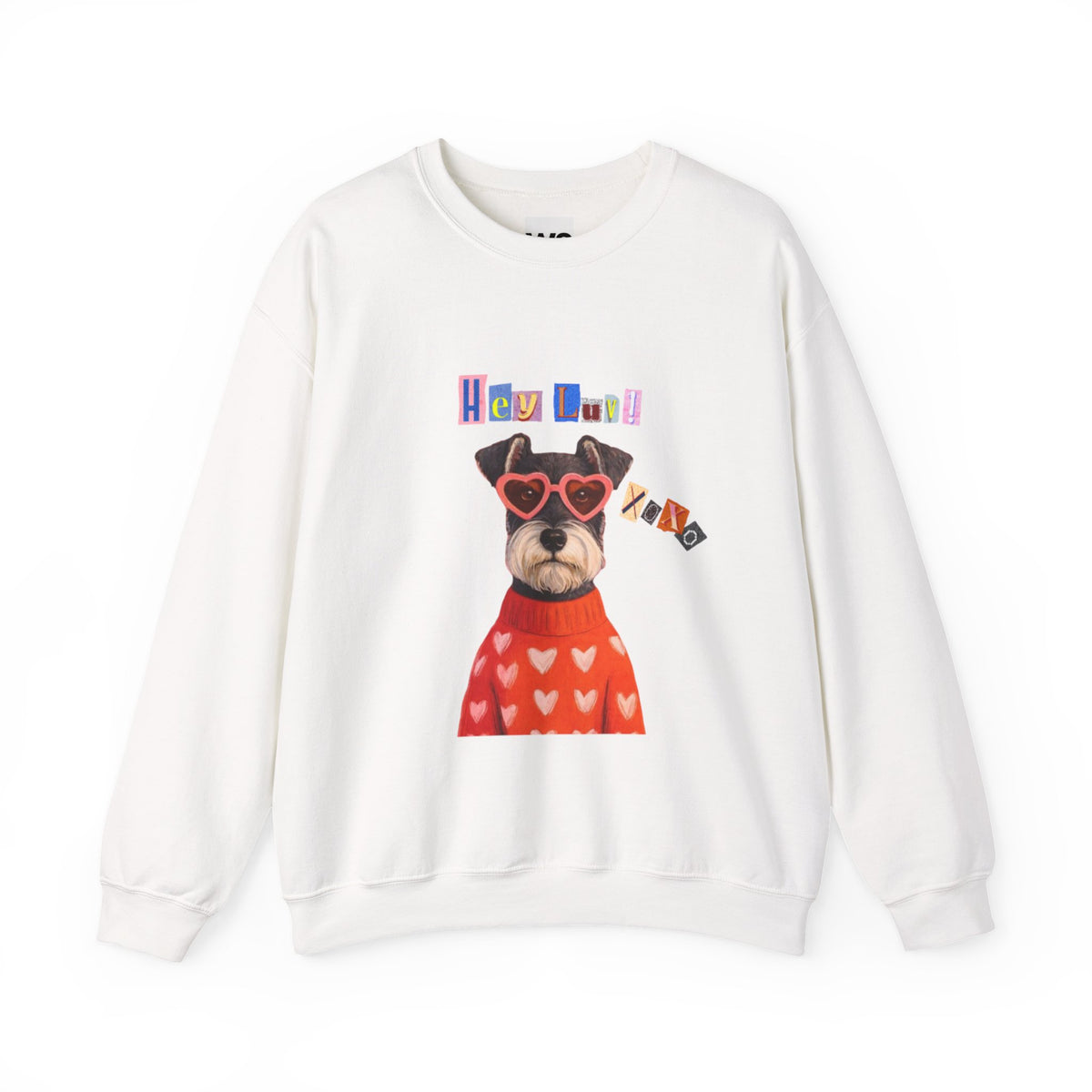 Heart Sweater Dog sweatshirt | Cute Pup with Heart Glasses, Valentine pet design