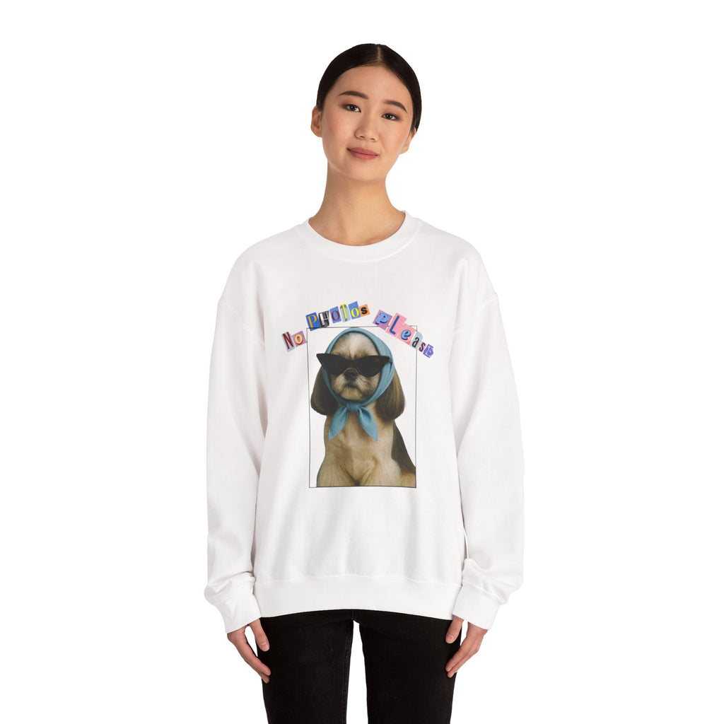 Cool Puppy with Sunglasses sweatshirt | Cute Dog Photo Crewneck
