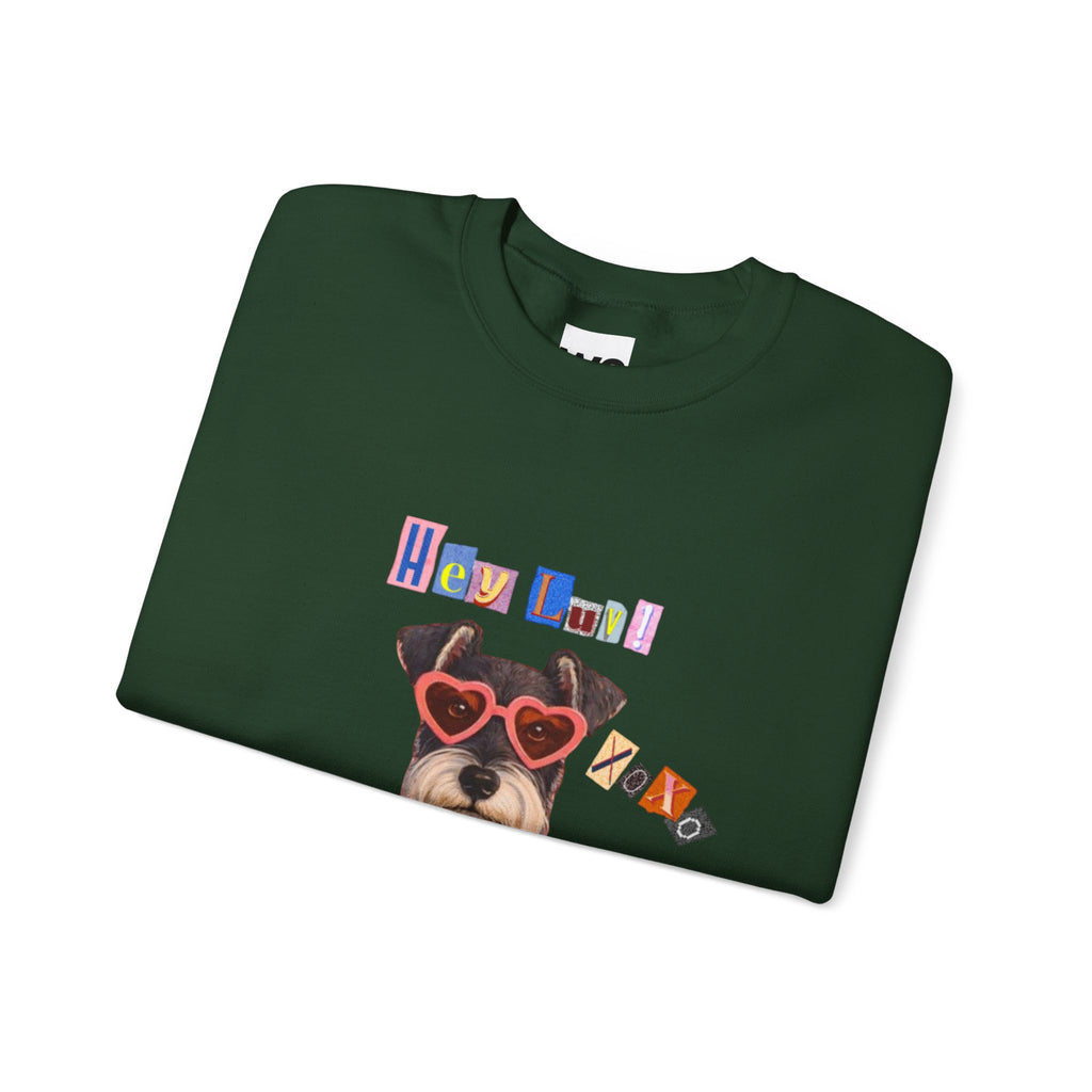 Heart Sweater Dog sweatshirt | Cute Pup with Heart Glasses, Valentine pet design