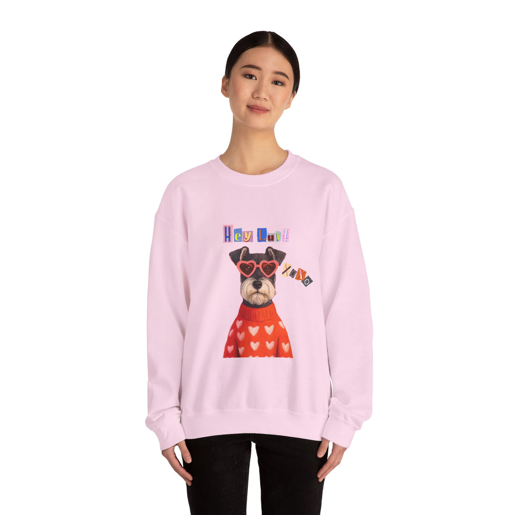 Heart Sweater Dog sweatshirt | Cute Pup with Heart Glasses, Valentine pet design