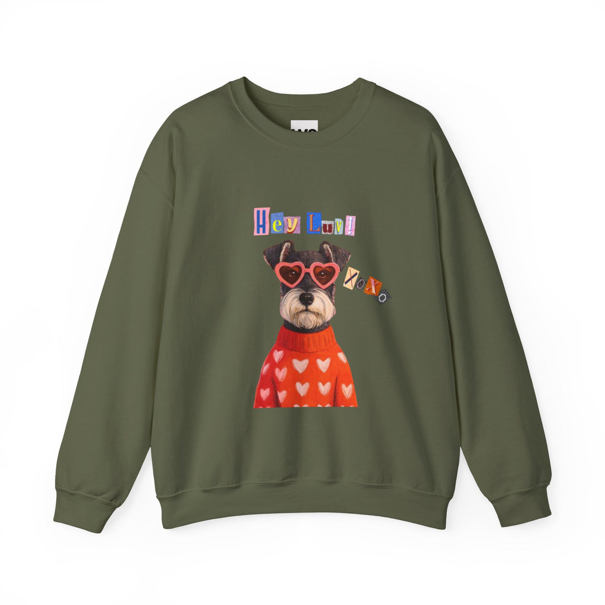 Heart Sweater Dog sweatshirt | Cute Pup with Heart Glasses, Valentine pet design