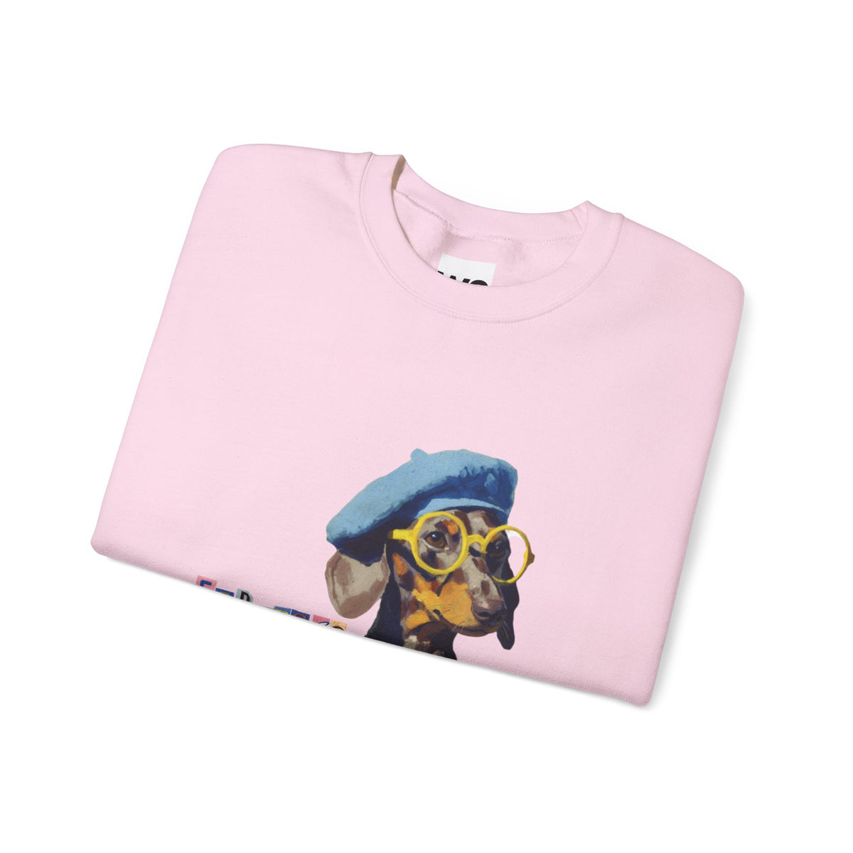 Dachshund in Beret and Sunglasses Sweatshirt | Espresso & Mornings Design
