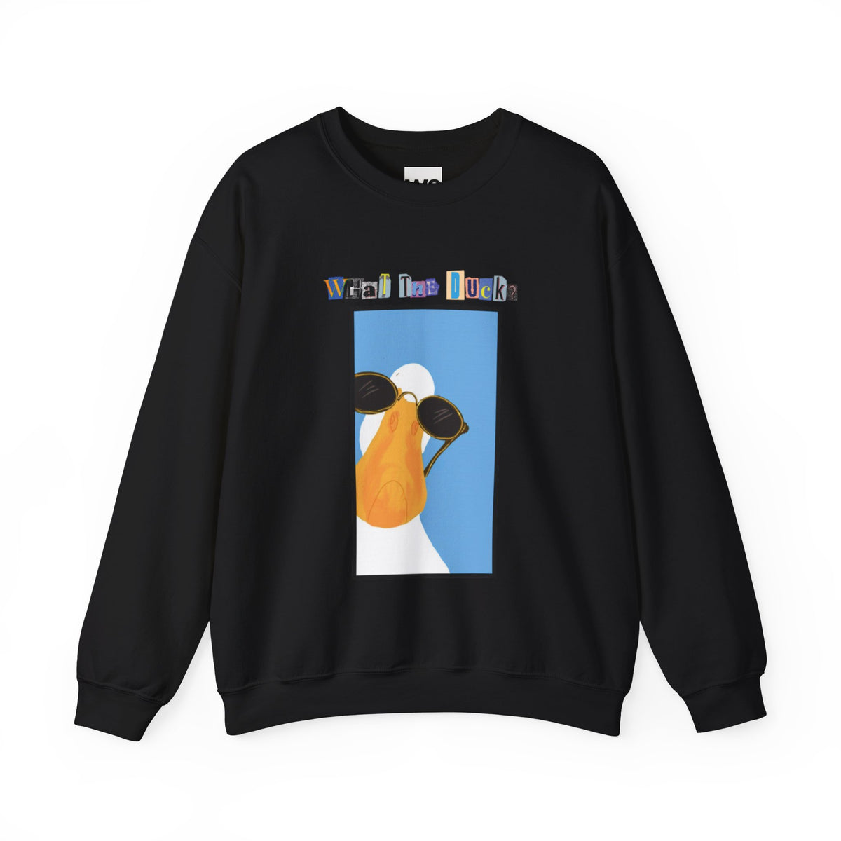Cool Sunglasses Duck Crewneck Sweatshirt | Fun Cartoon Bird Design