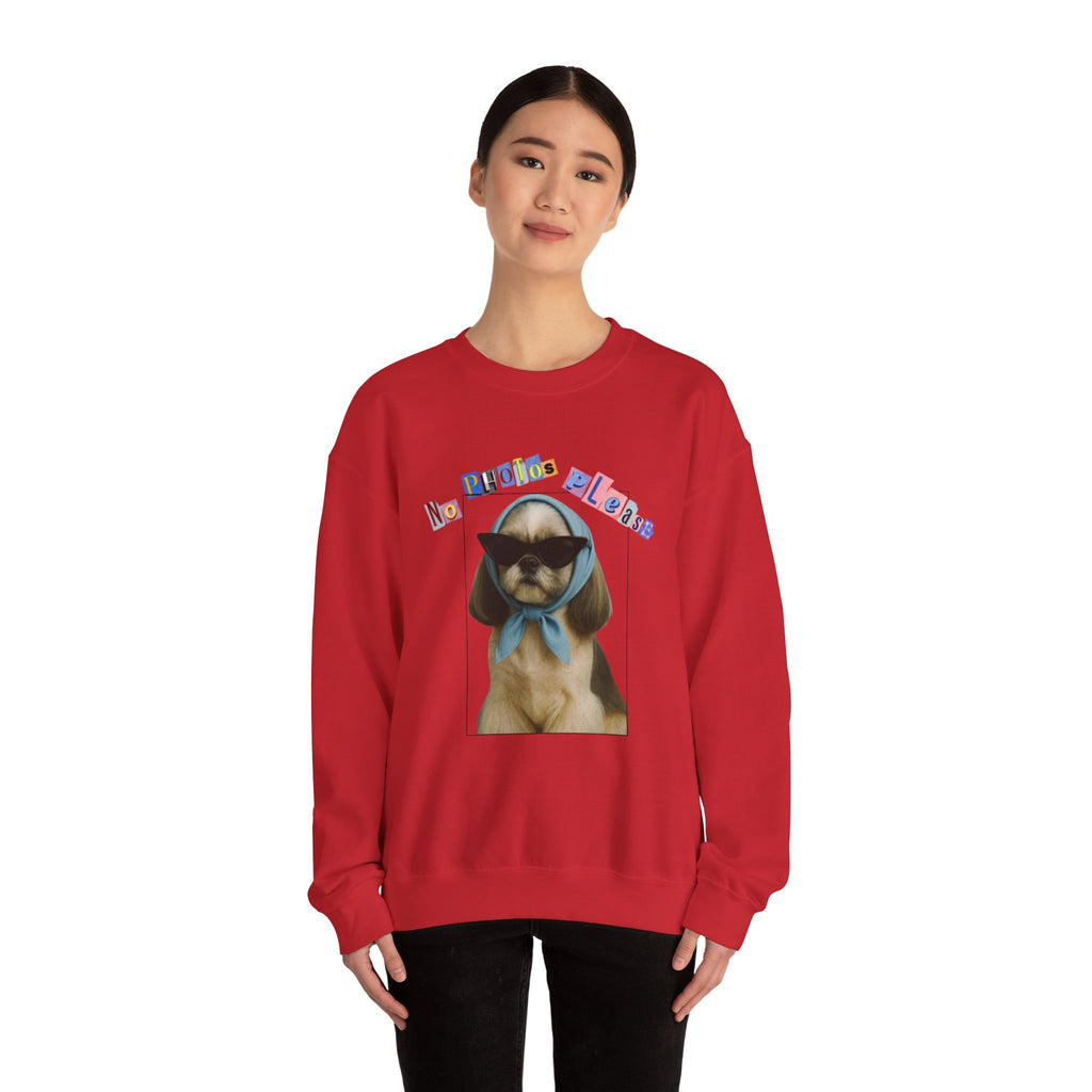 Cool Puppy with Sunglasses sweatshirt | Cute Dog Photo Crewneck