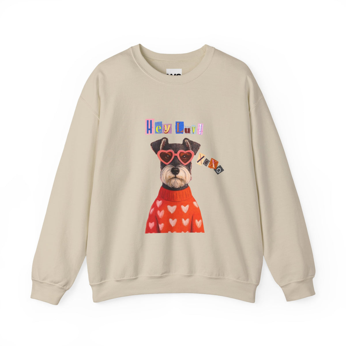 Heart Sweater Dog sweatshirt | Cute Pup with Heart Glasses, Valentine pet design