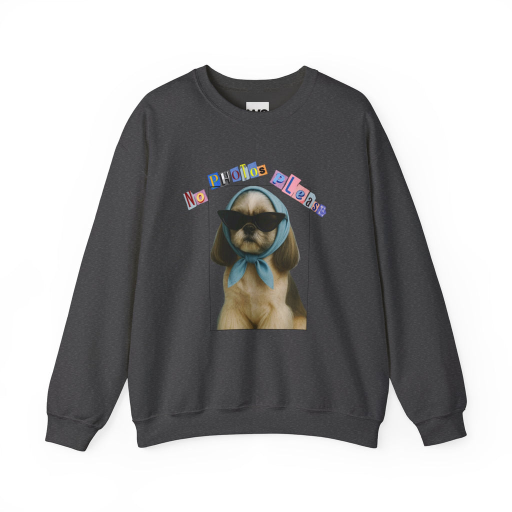 Cool Puppy with Sunglasses sweatshirt | Cute Dog Photo Crewneck