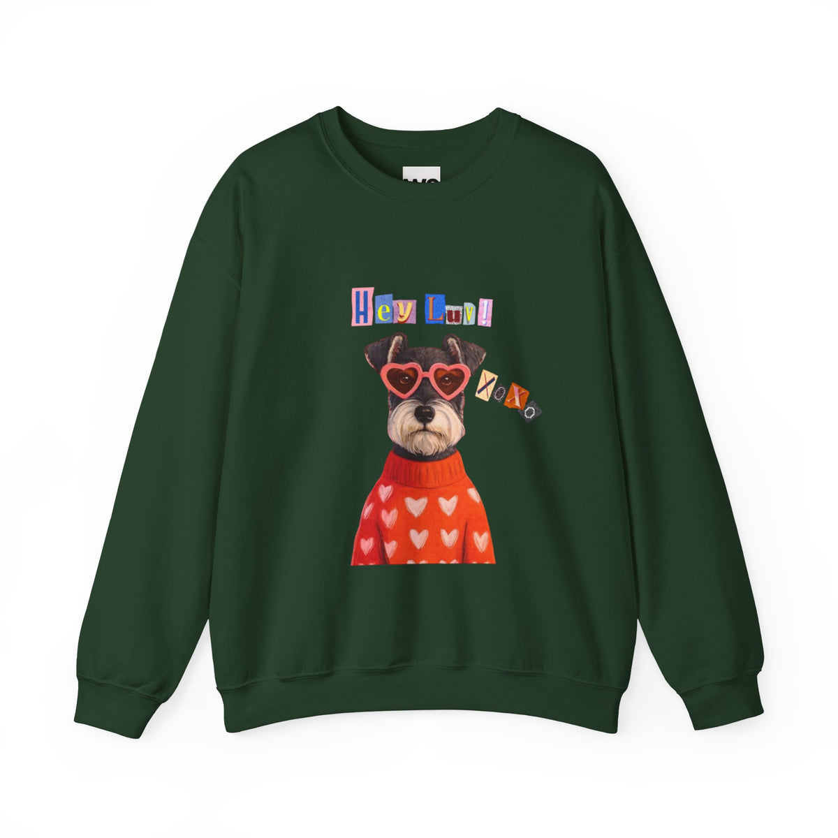 Heart Sweater Dog sweatshirt | Cute Pup with Heart Glasses, Valentine pet design